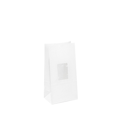 Resealable Tin Tie White Kraft Stand Up Pouch Recyclable For Popcorn