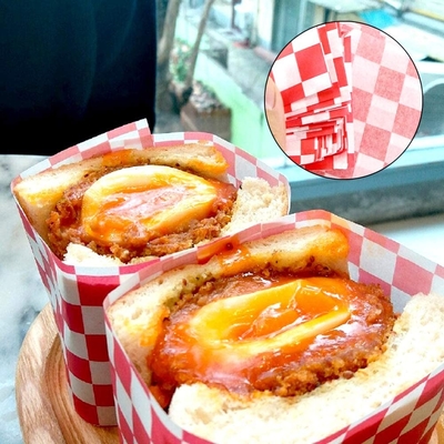 Disposable Food Safe Wax Paper Sheets For Burger Food Wrapping FSC FDA Certified