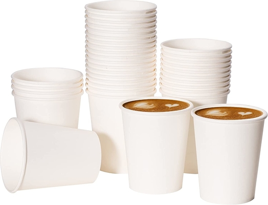 OEM Single Wall Paper Coffee Cup Disposable With Embossing UV Coating Printing