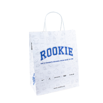 8 color flexo printing Handle Paper Bags Uncoated Lining With Your Own Logo