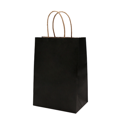 Uncoated 100gsm - 150gsm Handle Paper Bags 8 Color Flexo Printing