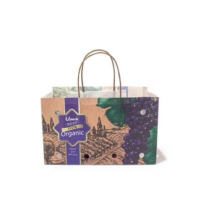 OEM Printing Fruit Paper Bags Wet Strength Kraft Paper Uncoated Lining