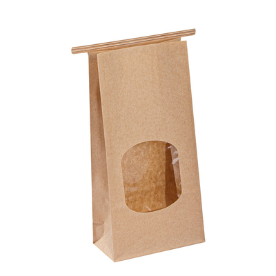 Custom Food Grade Kraft Paper Bags For Takeaway / Fast Food / Bakery Goods