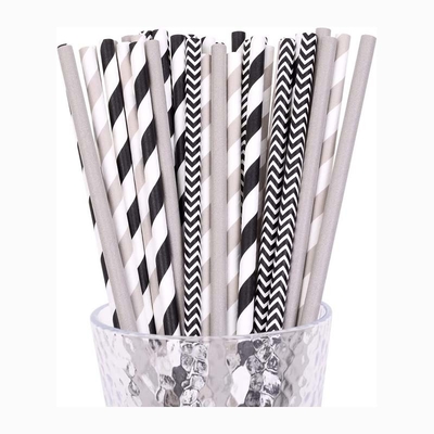 Cocktail Beverage Kraft Paper Drinking Straws For Decoration Party